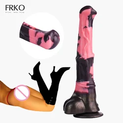 FRKO Big Real Horse Dildo Penis Knot Masturbator for Women Lesbian Anal Plug Men G-Spot Orgasm Sucktion Cup Sex Accessories 18+