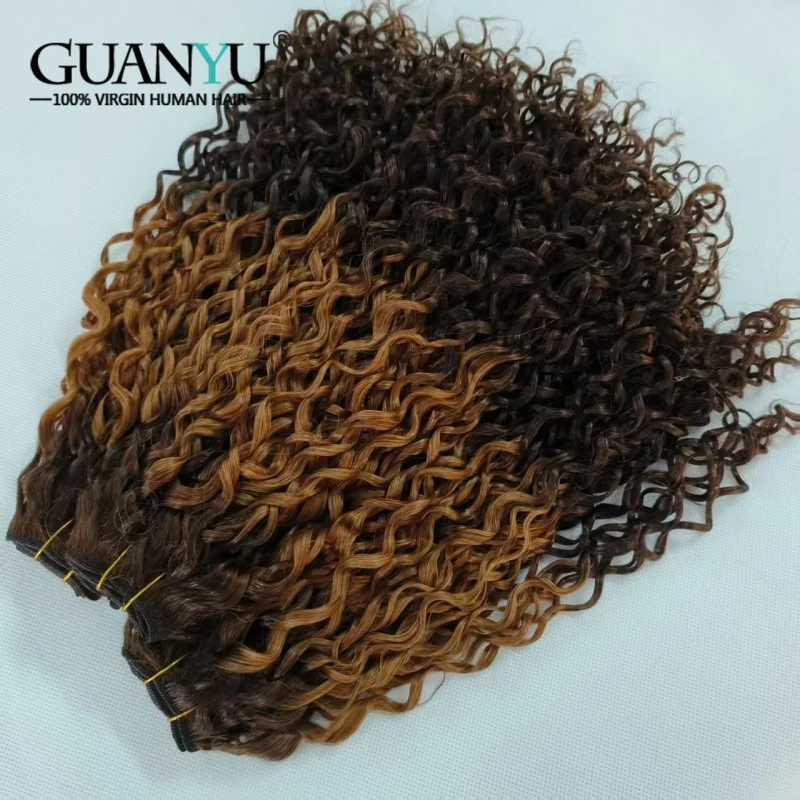 10A T4/30/4 موجة المياه أومبير الملونة الشعر البشري حزم 100% وصلات شعر بشرية 3/4 حزمة صفقات ينسج الشعر البشري