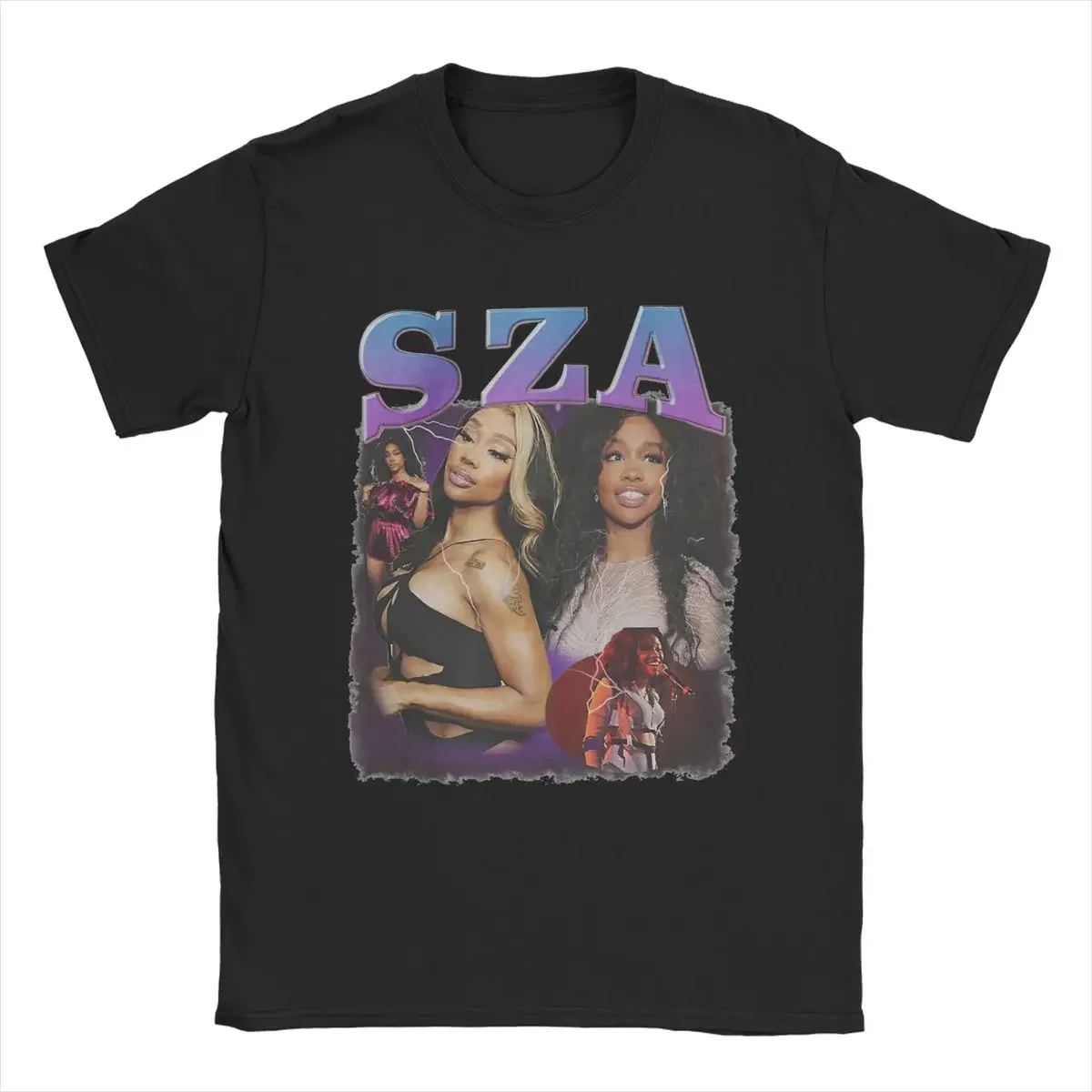 SZA T-Shirts for Men Vintage Cotton Tee Shirt Round Collar Short Sleeve T Shirts New Arrival Tops