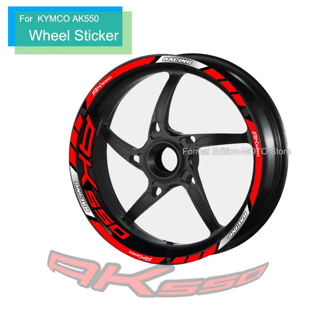 

Motorcycle Rim Sticker Waterproof Wheel Hub Stripe Tire Decal Tape 15" inch for KYMCO AK 550