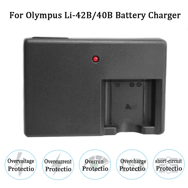 LI-40C Charger for Camera Olympus LI-42B,LI-40B,LI-41C,EN-EL10,NP-45,KLIC-7006,D-LI63,CNP-80 battery charger LI40B,LI42B,LI40C