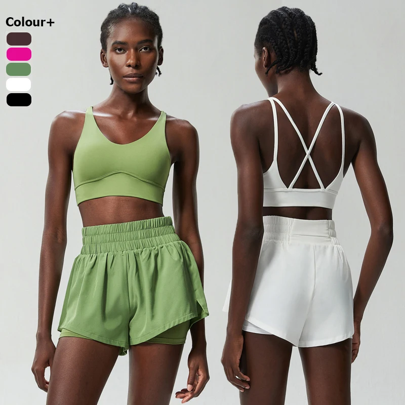 

Женский уличный костюм для бега, летняя дышащая быстросохнущая короткая спортивная одежда из двух предметов, комплект для фитнеса и йоги, женская одежда для тренировок