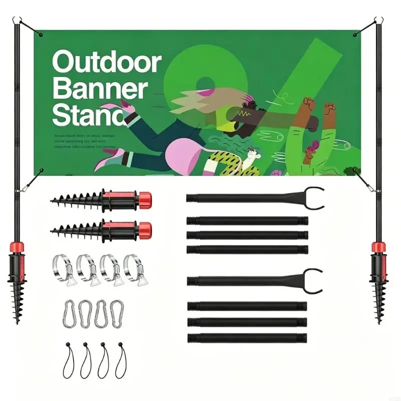 Einfache Fahnenmasthalter-Unterstützung mit einfachem Montagedesign für Camping- und B03E – Detail 4