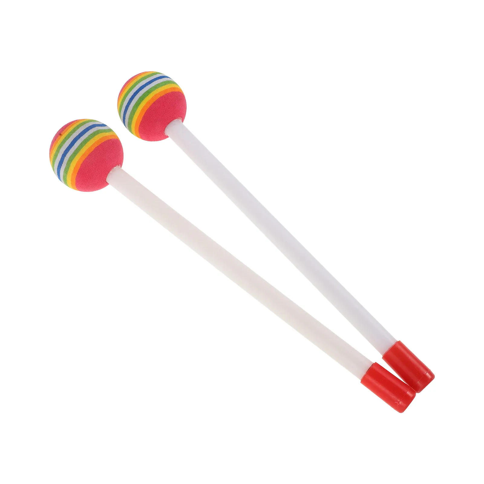 2Pcs Marimba Mallets Colorful Lightweight Plastic Drum Sticks Portable Percussion Tool for Xylophone Glockenspiel Kids