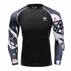 Cody Lundin Surfing Diving Swimwear Compression T-shirts for Men's Thermal Blouse UV Protection Men Long Sleeve Shirts