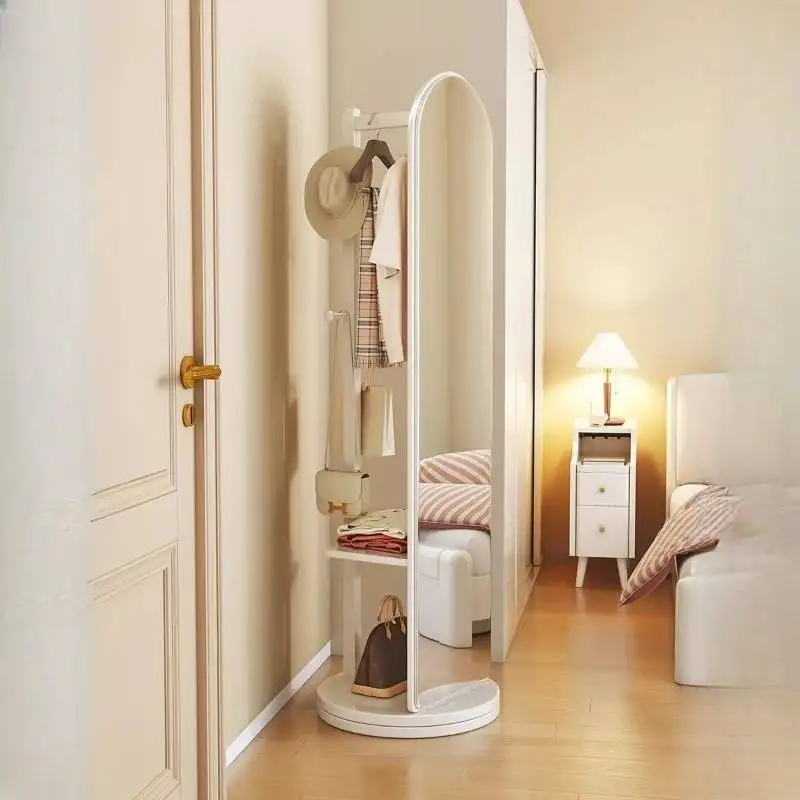 

Nordic Storage Floor Mirrors Standing Aesthetic Luxury Apartments Mirror Full Body Modern Minimalist Miroir Sur Pied Furniture