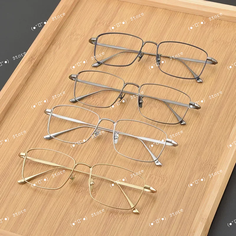 

Top Quality Pure Titanium Optical Glasses Frames Brand Luxury Men Women Designer Retro Square Gold Frame Eyeglass Myopia Glasses