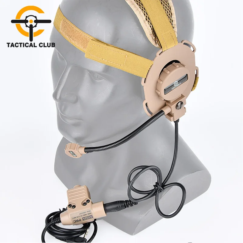 WADSN-auriculares tácticos Bowman Evo III Z113, U94, PTT, Kenwood, Motorola, Baofeng, Radio de UV-5R, walkie-talkie, auriculares de comunicación