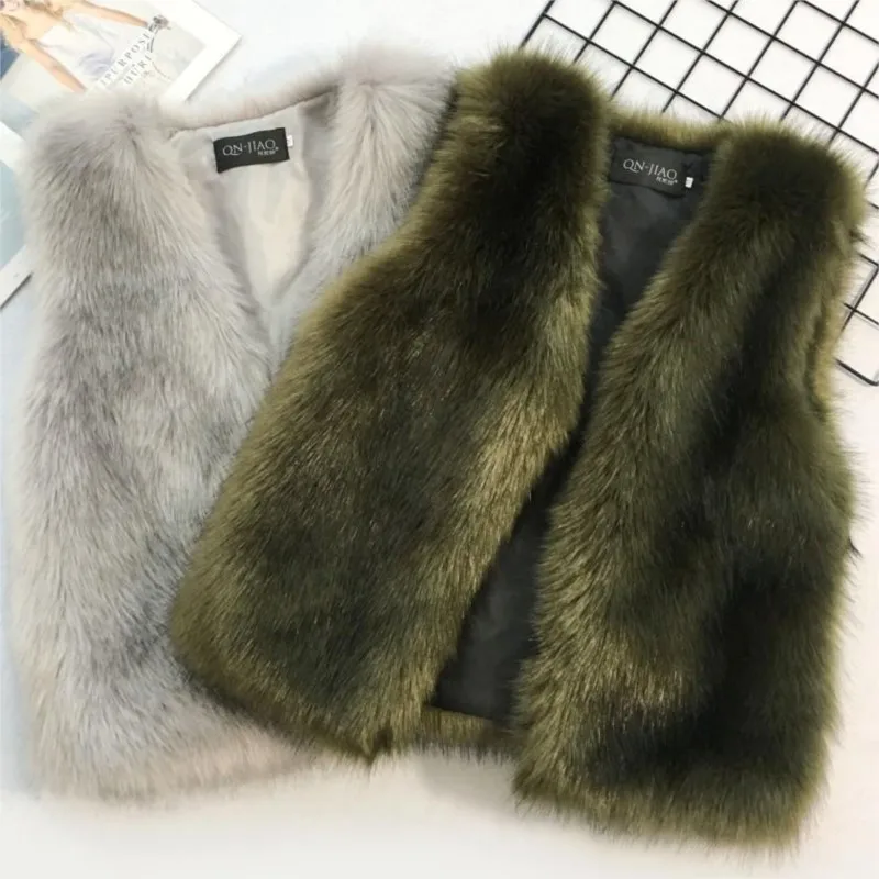 

Mixed fur vest women's waistcoat fleece top sleeveless coat