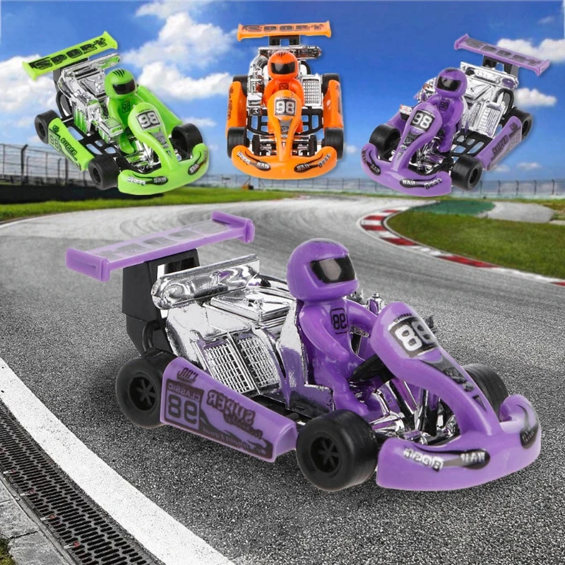 Legering automodel Go-Kart racespel sportvoertuig plastic motor speelgoed terug. Dropship