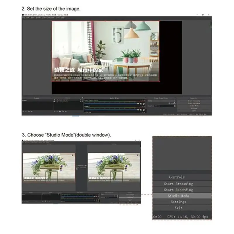 AS95 4-Channel -Compatible Video Switcher Mixer, 4K@30Hz Input to 1080P@60Hz Output, for Live Streaming, Multi-View, EU Plug