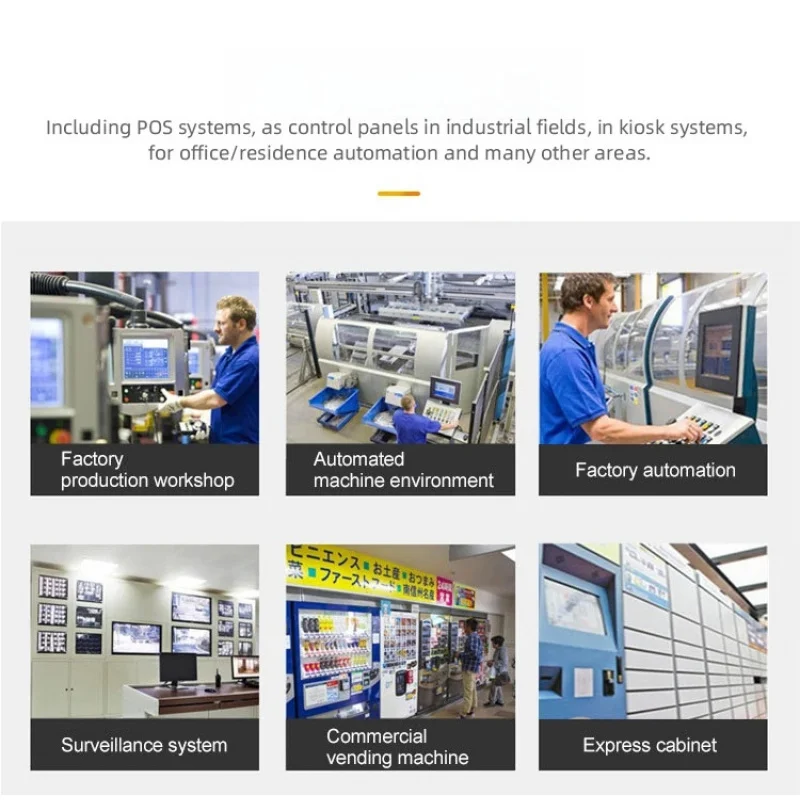 15.6 بوصة مقاوم للماء Intel J6412 بدون مروحة لوحة صناعية مدمجة PC 2 Lan 6 * RS232 RS485 شاشة مزدوجة تعمل باللمس I3 I5 I7 #6