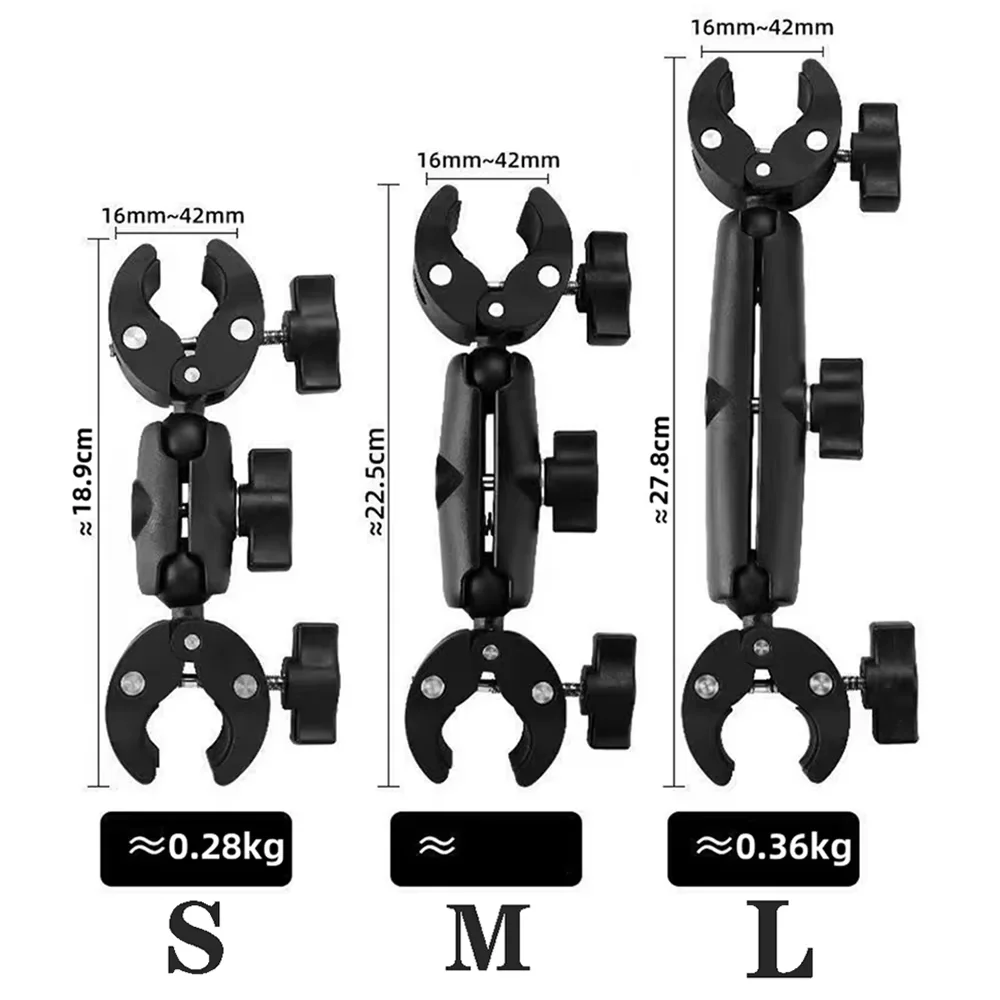 مشبك دراجة نارية سريع الإصدار ذراع سحري 360 °   مشبك فائق من سبائك الألومنيوم لكاميرا GoPro Action