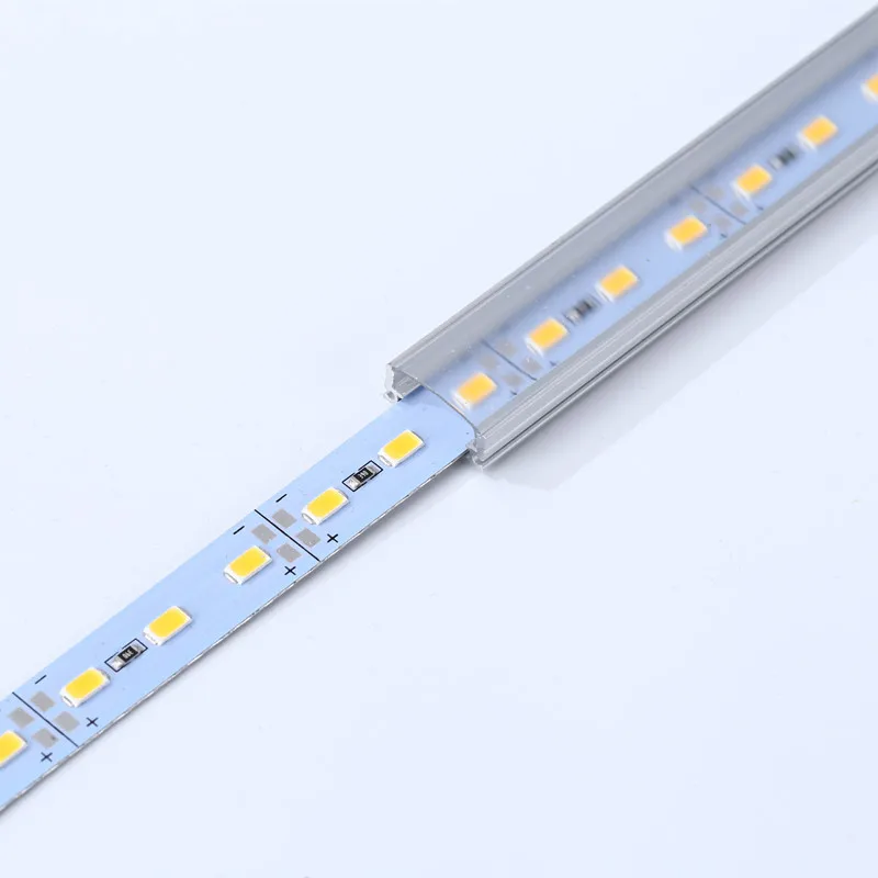 1-20 sztuk 0.5m DC12V V/U kanał aluminiowy LED szafka Closett drążek Led 5730 36Leds profil aluminium LED sztywna listwa liniowe światła