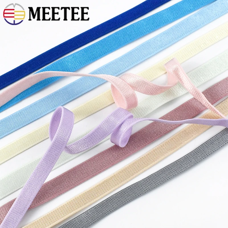 5/10/20M 8mm Nylon Elastic Band Bra Strap Rubber Bands Underwear Soft Stretch Belt Spring Ribbon Tape DIY Sewing Accessories