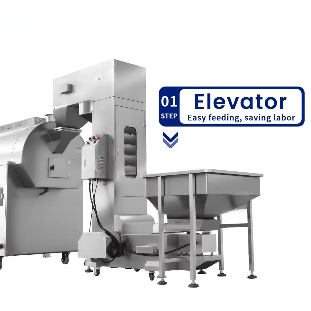 BL-CHJ-7-60 Food Grade Standard Rotating Wheat Roasting Production Line for Grain Processing Plants