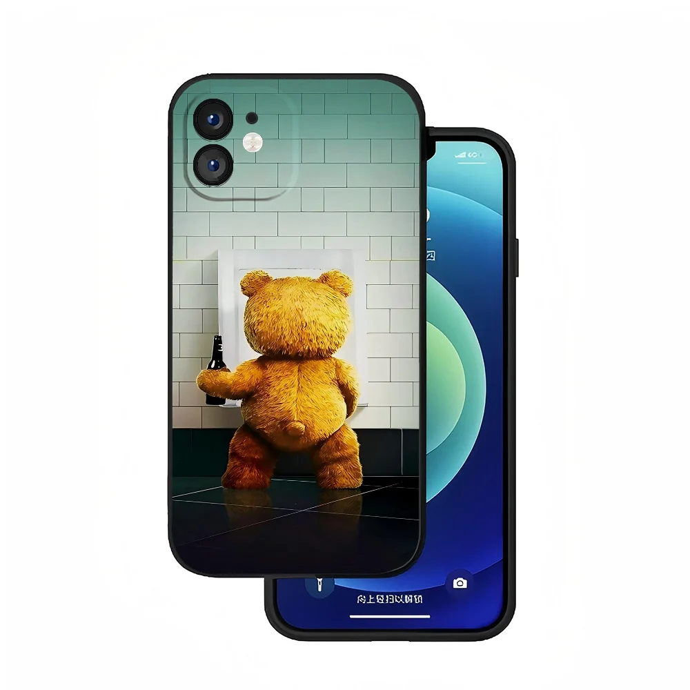 Ted Bear Phone Case Silicone Soft For IPhone 16 15 14 13 12 11 Plus Pro Max Plus