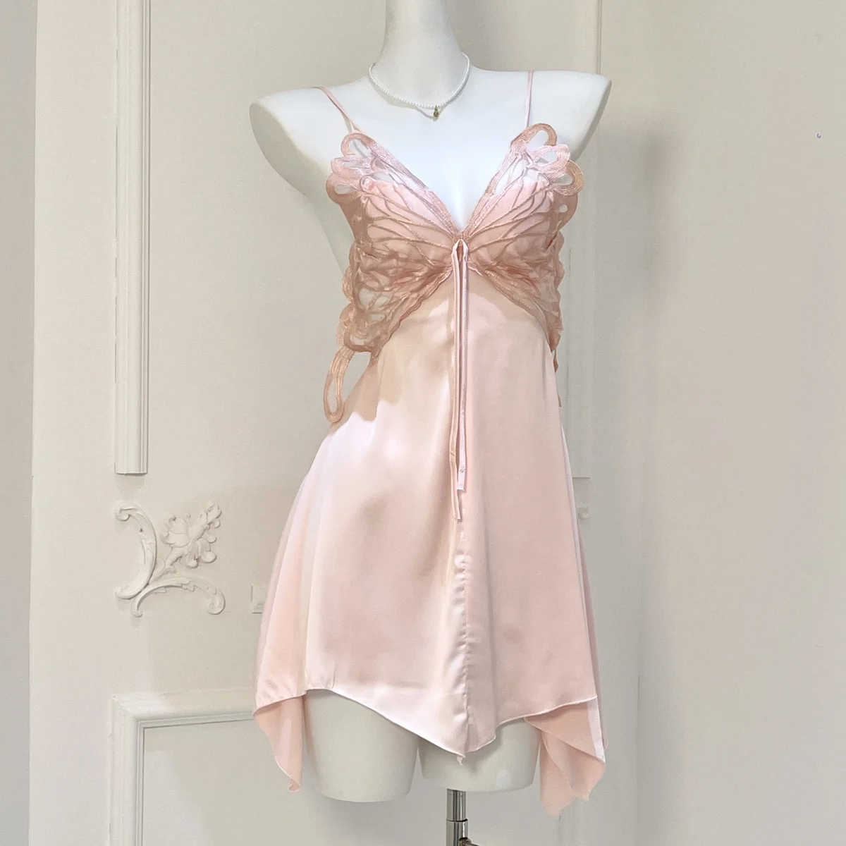 DAIMELU Ice Silk Pajama Female nightdress Women's Summer Sexy nightgown Lavender Premium sleepwear lady sleepshirts girl nighty