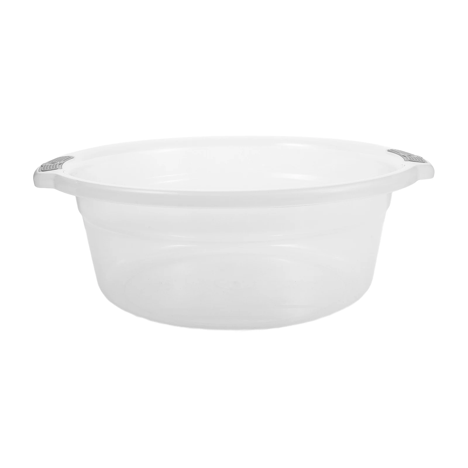 

Transparent Foot Soaking Basin With Dual Handles Large Capacity Clear Round Plastic Wash Tub For Home Laundry Hand Wash Foot