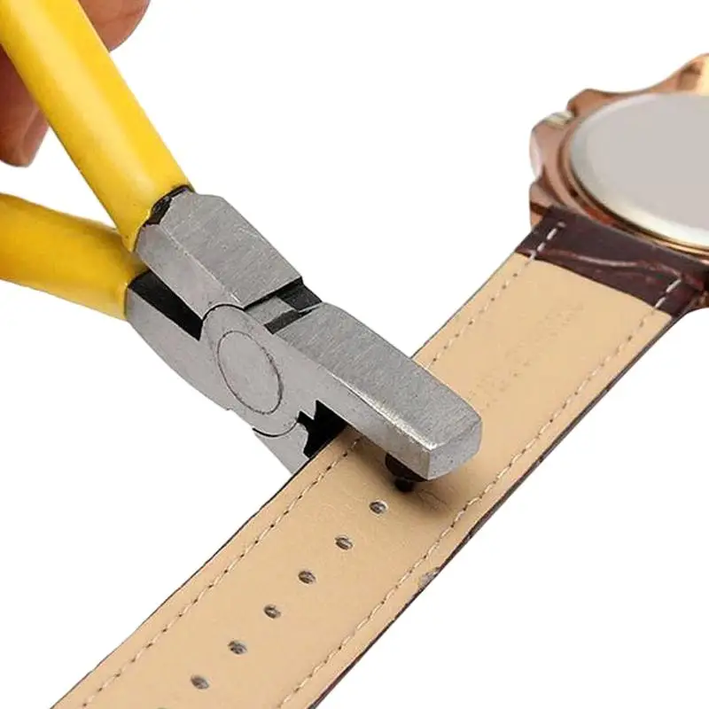 Versatile Leather Punching Tool Universal for Watch Band Hand Strap Belt Antiques Adjustable Hole Maker for DIY and Repair Work
