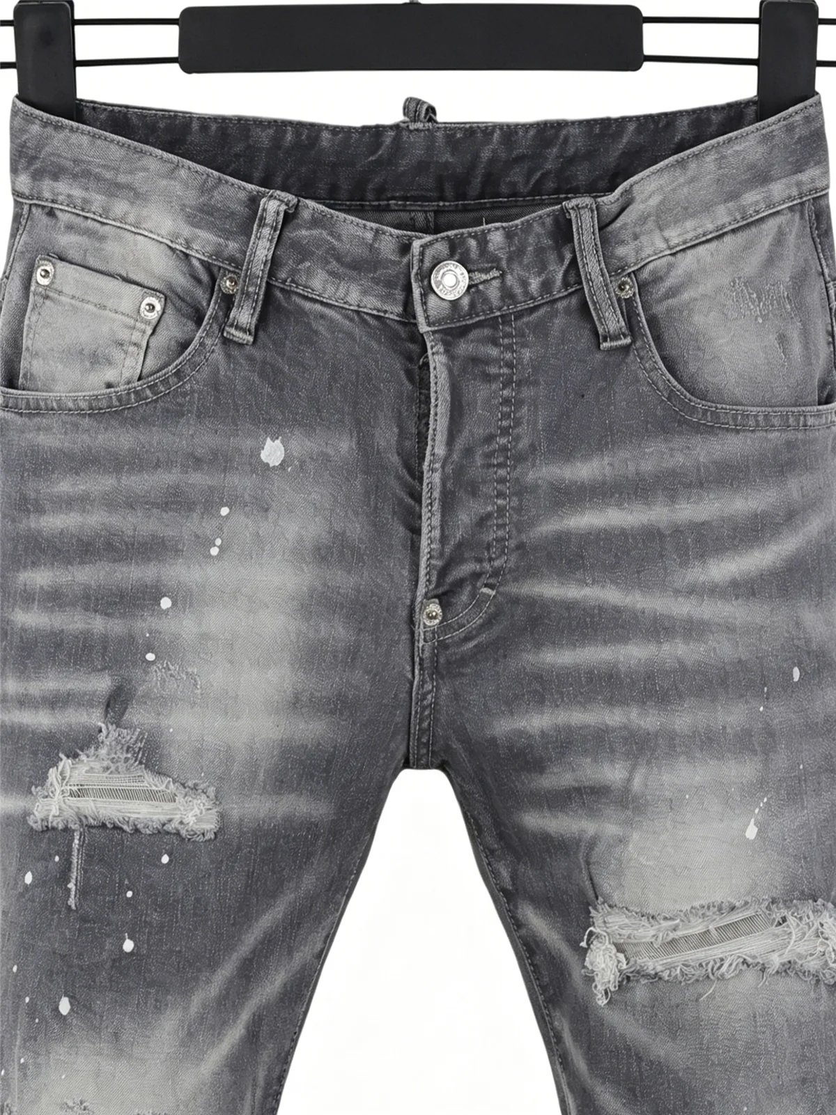 6071 กางเกงยีนส์ผู้ชาย Four Se - Men'S Fashion Grey Jeans บทวิจารณ์และราคา