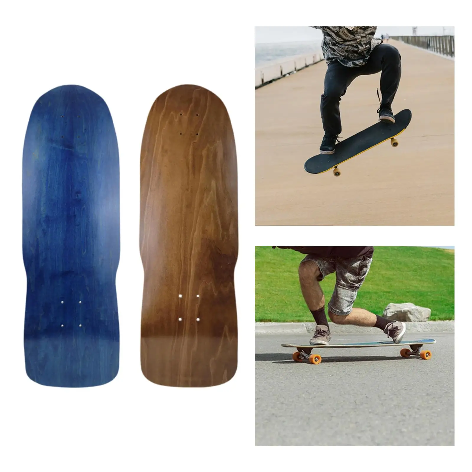 Mazzo di skateboard vuoto Mazzo di ricambio per skateboard Robusto versatile per principianti Decorazioni per la casa portatili Accessori per mazzi di pattini in legno