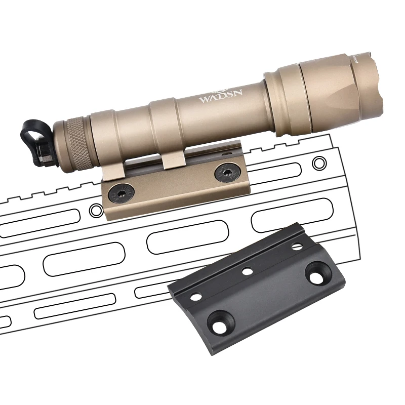 

Тактическое крепление для фонарика SM-R, база MLOK KEYMOD, система рейки для SF M600 M300 Scout Light, страйкбольное охотничье снаряжение, подходит для направляющей 20 мм