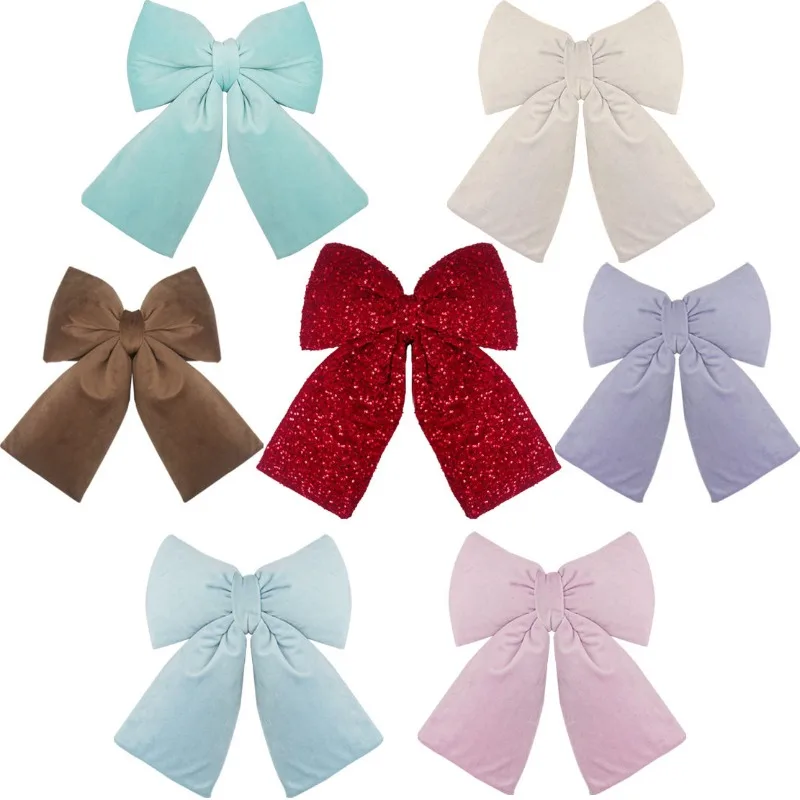 2-4-8pcs-3d-velvet-christmas-bow-ornaments-hanging-decorations-festive-party-supplies-christmas-decorations-for-home