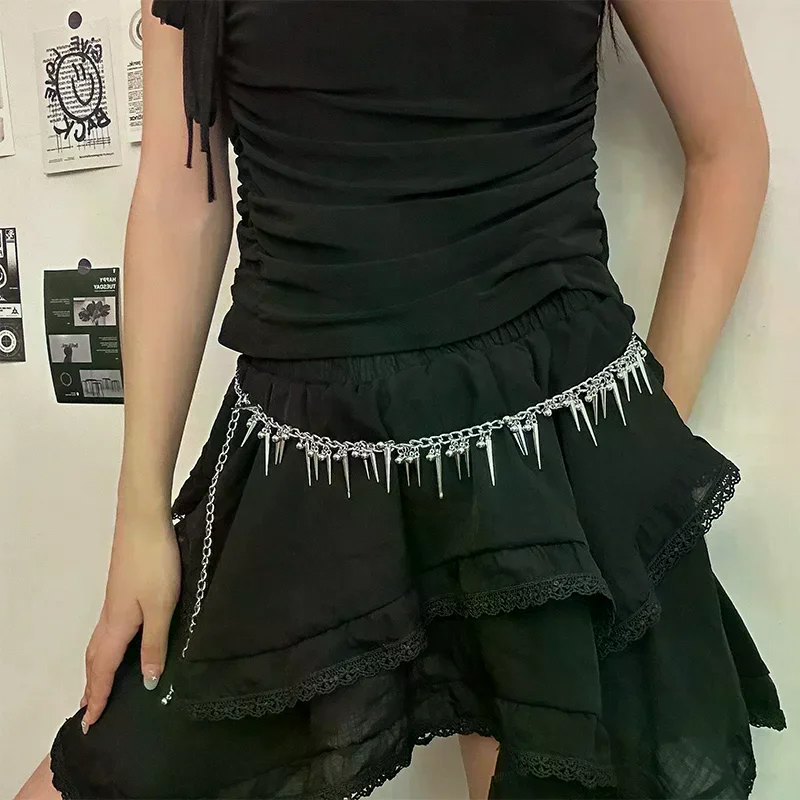 

Заклепки с кисточками на талии, металлические ремни для женщин, платье, пояс, женские джинсы, пояс, цепочка для тела, индивидуальные украшения на талию