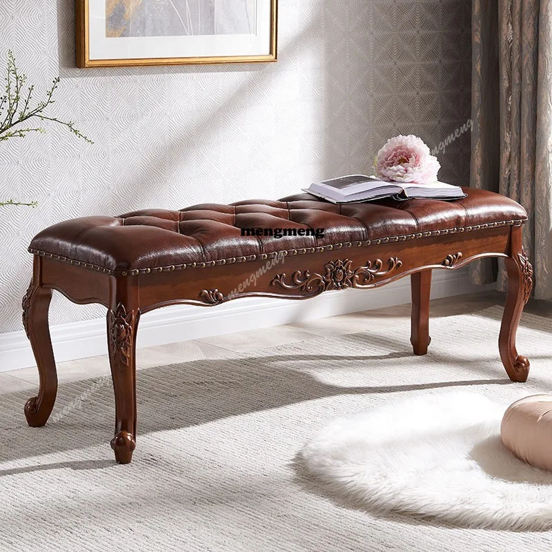 

American all solid wood bedside stool European bedroom bedside bed living room sofa coffee table stool