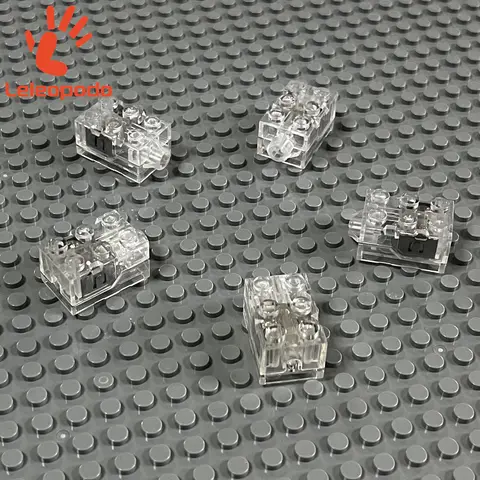 2025 New 1/2/5pcs MOC Colors 3x2 Dot LED Light with Battery Toys Accessories Light-Emitting DIY Compatible Building Blocks Kids