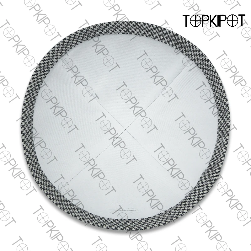 Customized Jewish Kippot Wedding Yarmulke - close-up view