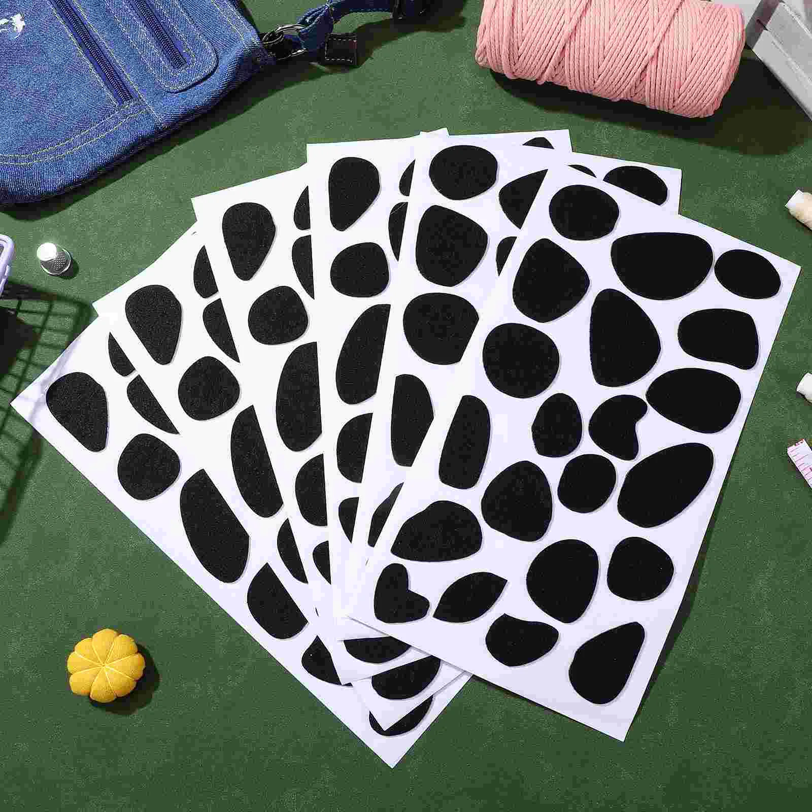 Adhesive Felt Stickers Dalmatian Print Patches for Clothing Desk Calendar 2025 Standing Flip