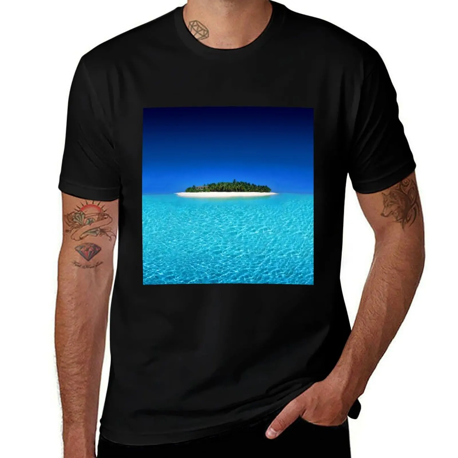 

Exotic Private Island T-Shirt Soft Casual Short Sleeve Cotton Tee