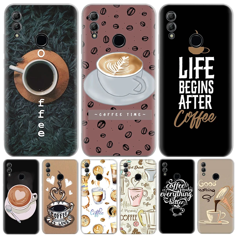 Coffee Wine Cup For Huawei P Smart Z Y5 Y6 Y7 Y9S 2019 2021 Honor 10 Lite 50 Phone Case 8A Pro 8S 8X 9X 9 20 1020i Cover Cas