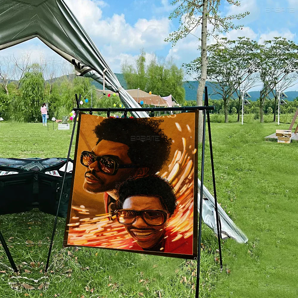 Rap Rapper Hip Hop The W-Weeknd DIY Flag For Family Group Photo Living Room Home Dorm Decor Wall Art Decor Banner