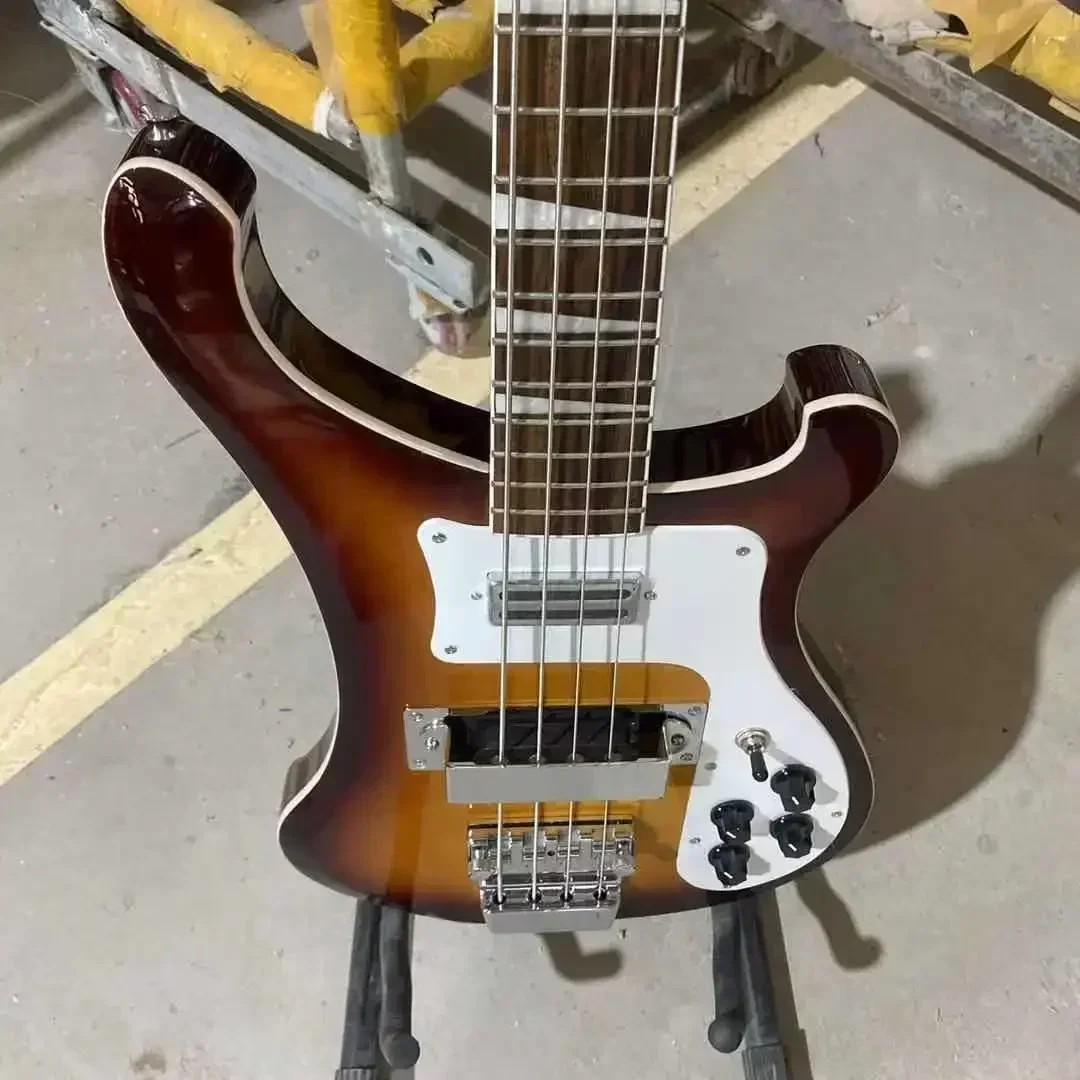 Rickenbacker 4003 Bass Electric Guitar Vintage Sunburst Color Chrome Hardware High Quality Guitarra Free Shipping