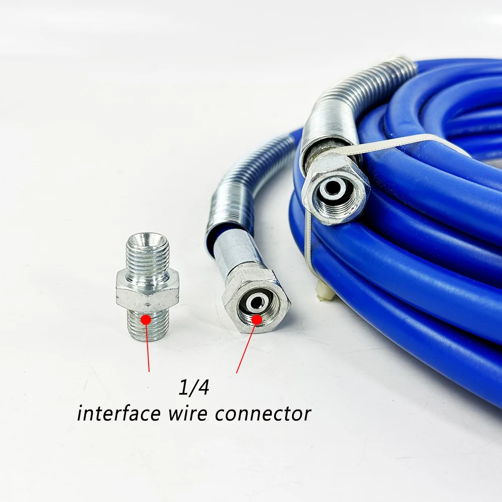 الأزرق طبقة مزدوجة مضفر رذاذ الأنابيب 5800PSI 1/4 بوصة 0.5M-13M سوبر قوية الرش رذاذ فوهة قطع الغيار اتصال الأنابيب