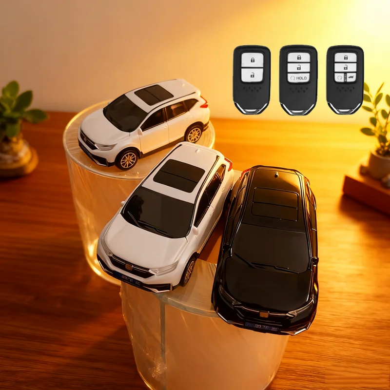 

Персонализированный креативный чехол для ключей Honda CRV, чехол для ключей 2, 3, 4, 5, кнопочный чехол для ключей Honda XRV Civic Accord, аксессуары для ключей