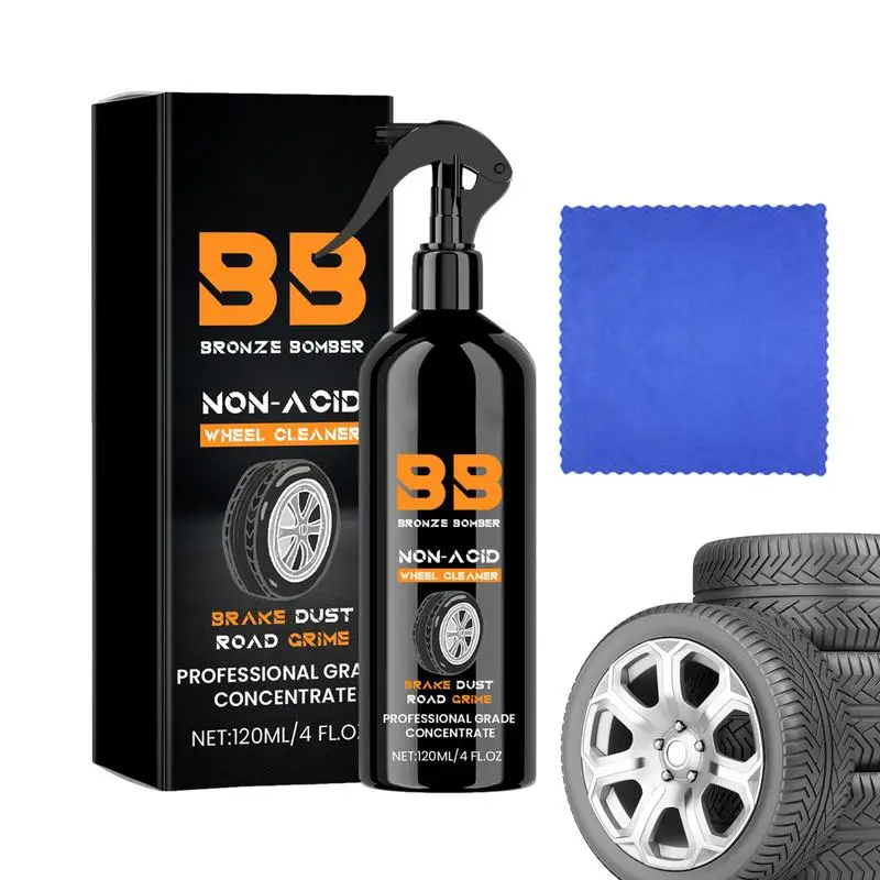 

Wheel Shine For Car Tires 120ml Tire Protectant Mild Spray For Car Effective Tire Maintenance Supplies With Cloth For Vehicle