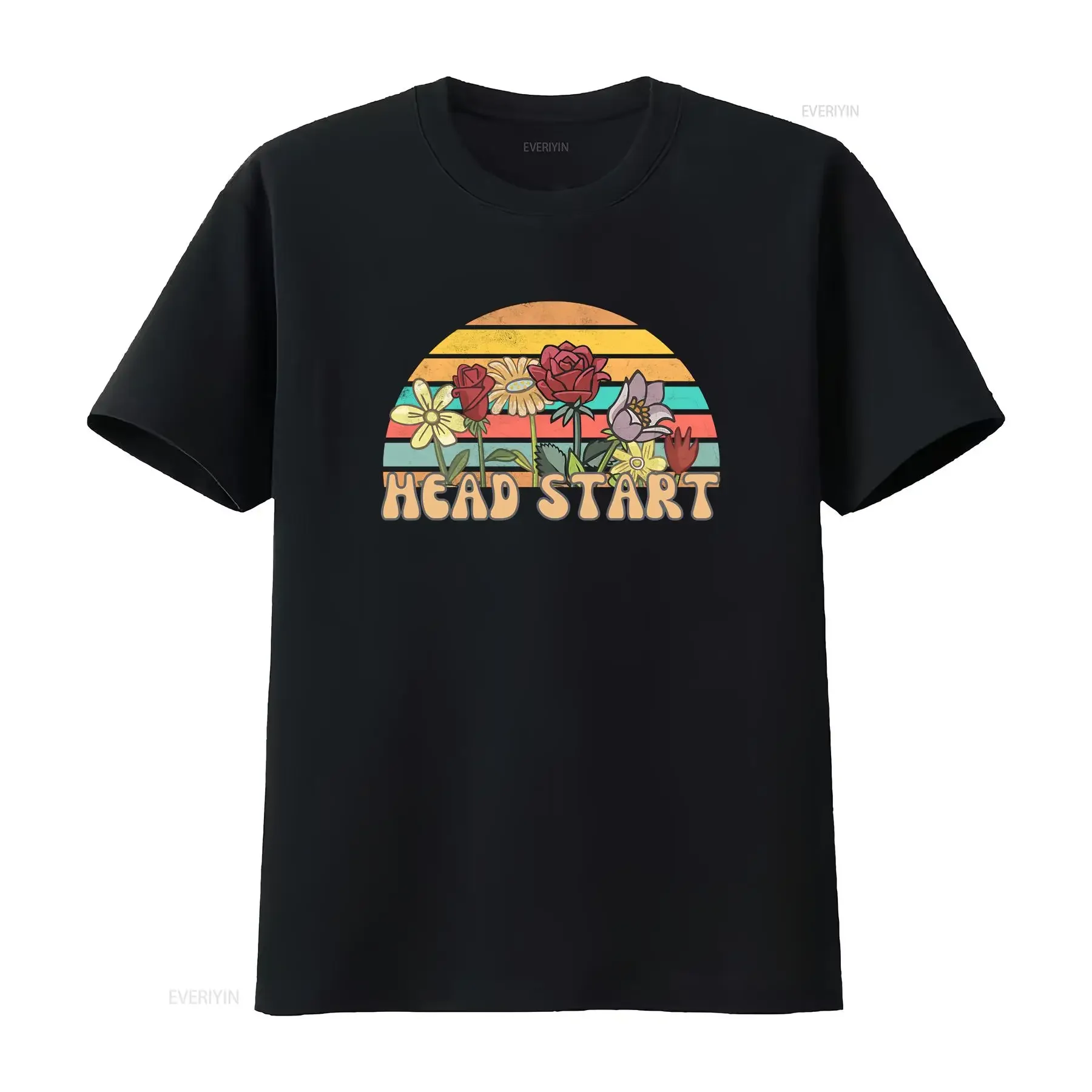 Head StarT T Shirt Retro Teacher Crew Early Childhood Educator Floral vintage Washed fashion Stylish graphic