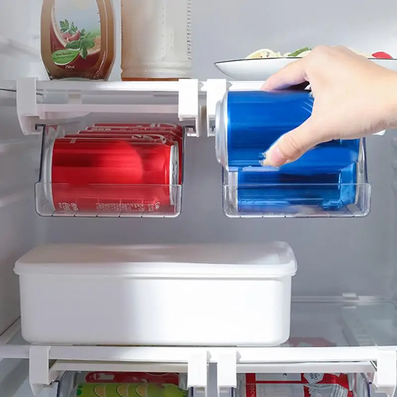 

Soda Organizer For Refrigerator Can Organizer Transparent Organization And Storage Stackable Drink Holder For Kitchen