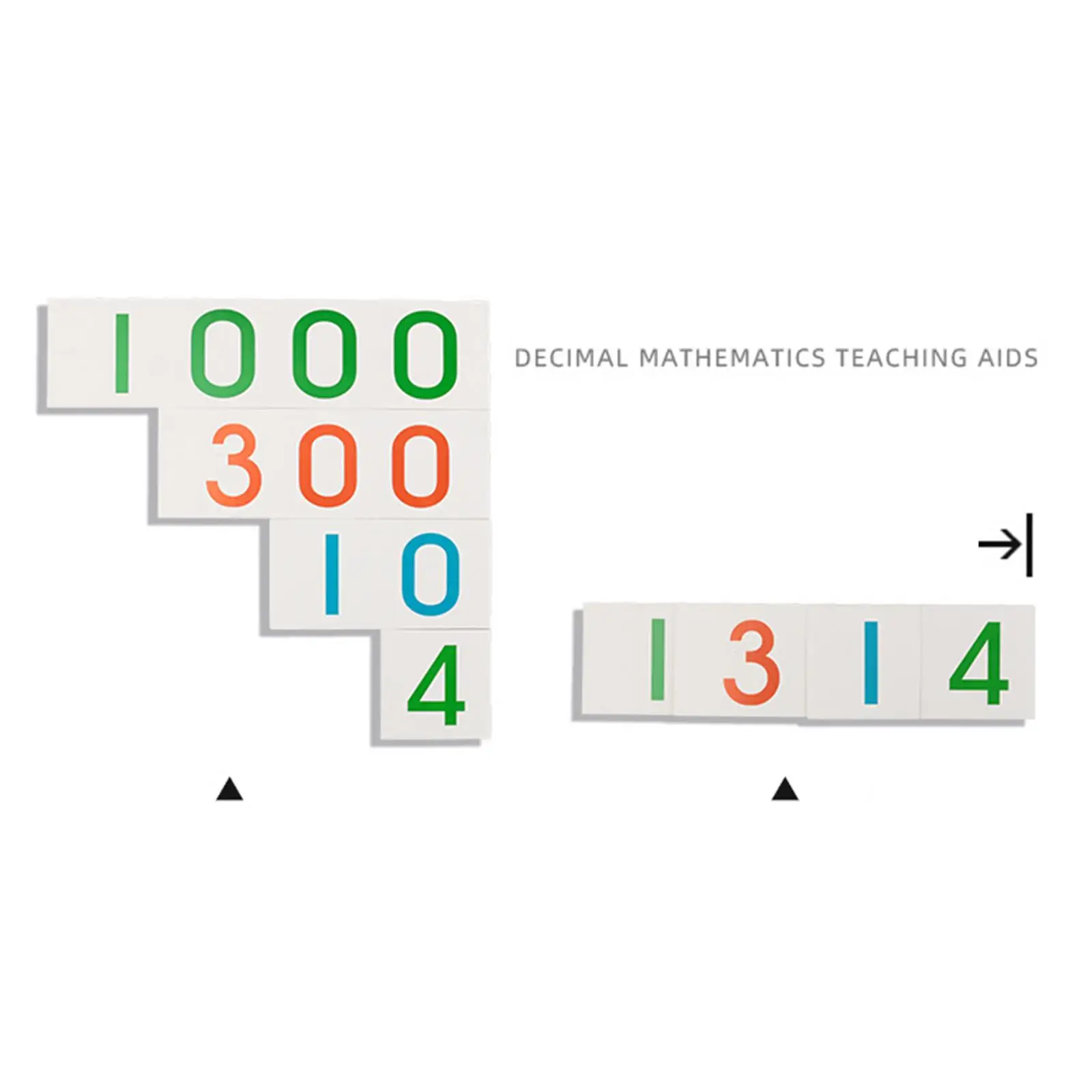 Number Counting Montessori Cards 1-9000 Math Manipulative Toy for Toddlers Early Learning Educational Preschool Games