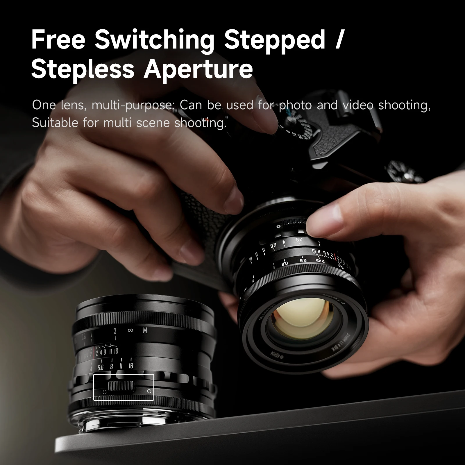 Brightin Star 35mm F1.4 Full Frame Manual Focus MF MIRRORLESS Lens for Sony E ZVE10 A6400 Nikon Z Canon RF Leica LUMIX SIGMA L