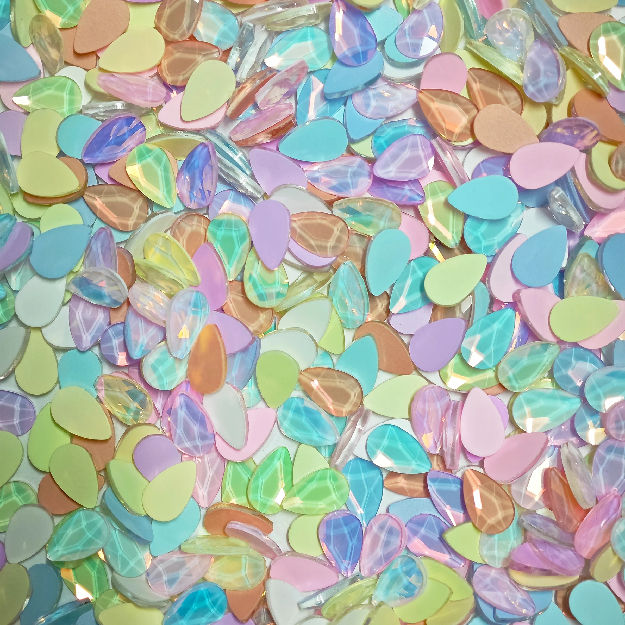 Strass en MSI de moka AB en forme de goutte, 100 pièces, 5.2x8mm, cristal, élégant, manucure 3D, nail art, décoration, breloques, bijoux