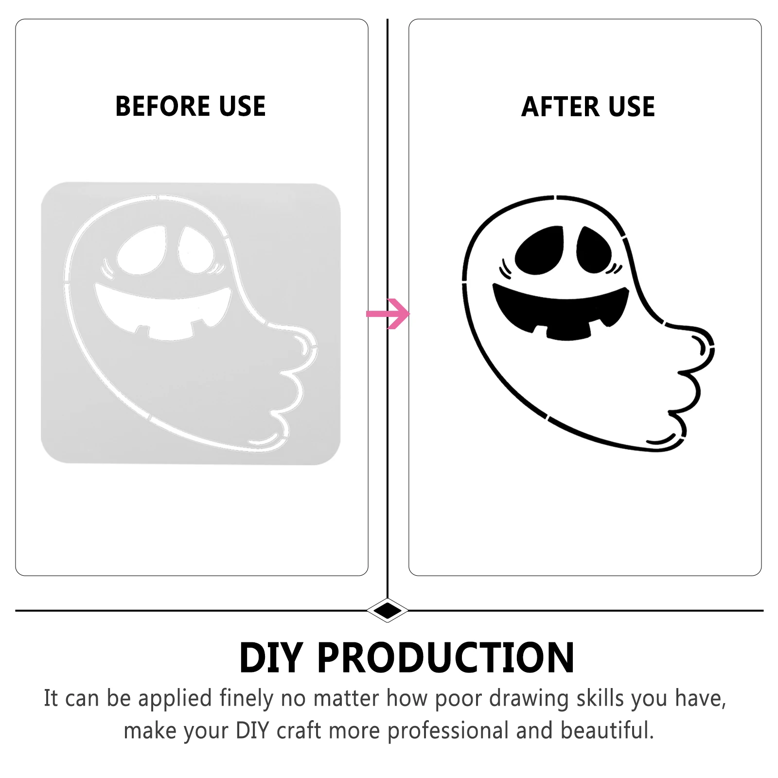 

8Pcs Halloween Stencils Ghost Templates for DIY Painting Home Decor Halloween Spraying Stencil Drawing Template