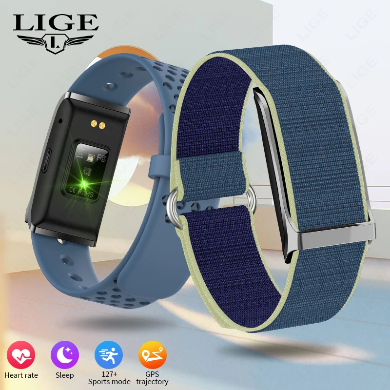 

LIGE Health Smart Bracelet for Couples Heart Rate Monitor Activity Fitness Tracker Men Women Band Sports Waterproof Smart Watch