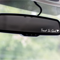 Trust In God Mirror Decal, Car Decals For Women, Faith Mirror Decal, Cute Vinyl Decal, Christian Car Mirror Decal, Religious Car