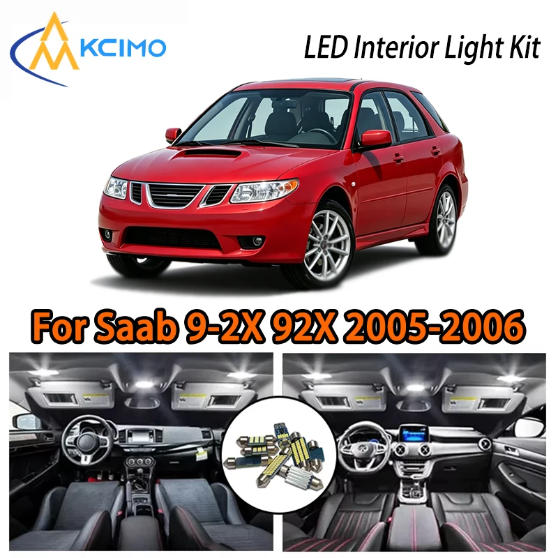 

Высококачественные светодиодные внутренние светильники для Saab 9-2X 92X 2005-2006, белый и ледяной синий цвета, суперяркие, два варианта цвета на выбор
