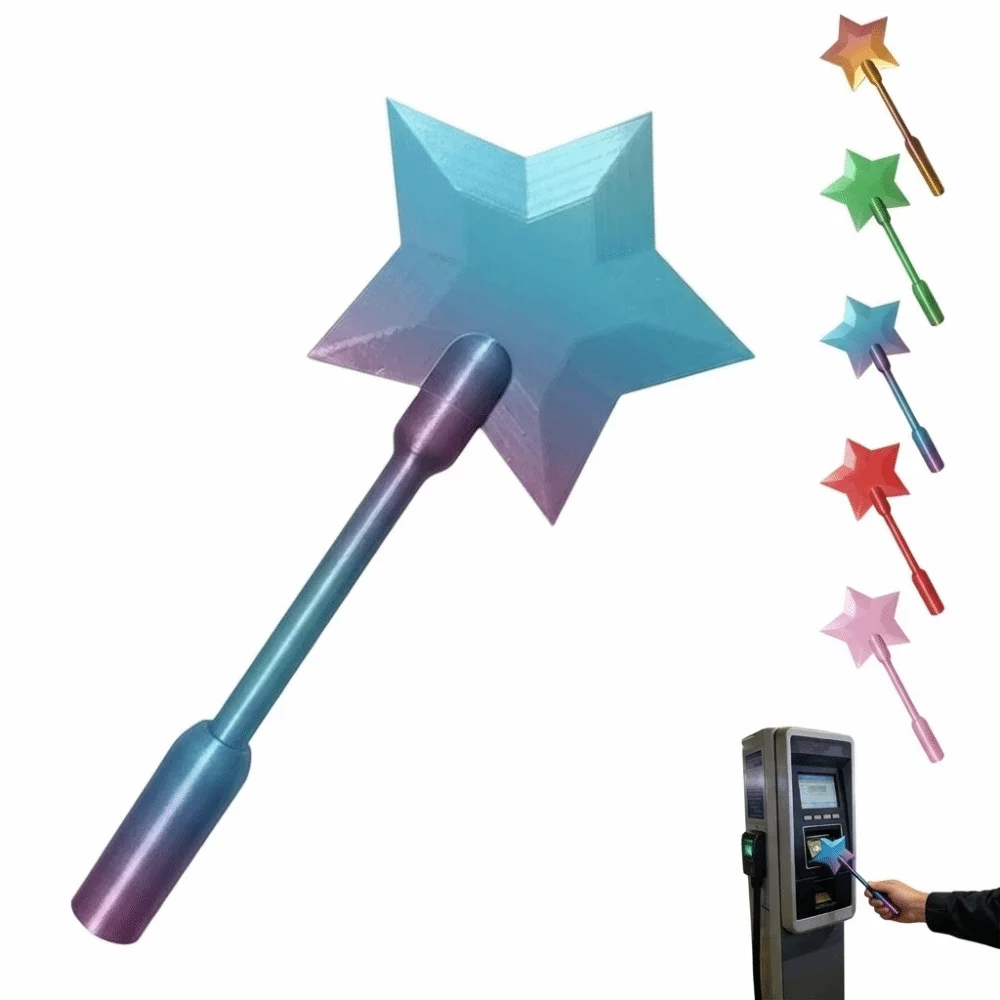 Creative 3D Printed Wand Tap To Pay Lightweight Cute Contactless Payment Sleeve 36.8cm Funny Credit Card Holder Gift for Girls